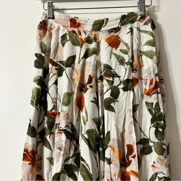 Coco Cabana Cabaña Floral Wide Leg Palazzo Cropped Pants Pull On Vacation Resort - Picture 4 of 10